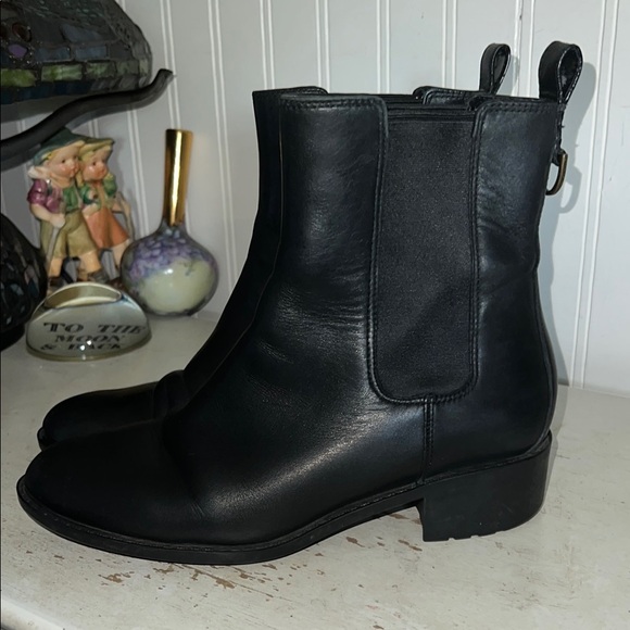 Cole Haan Black Leather Women's Boots size 7 - Picture 1 of 9
